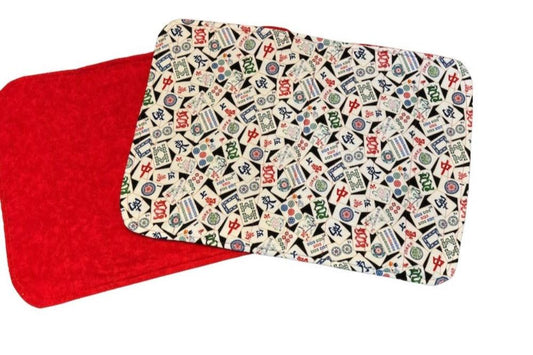 Mah Jongg reversible placemat set of 2 insulated mahjongg