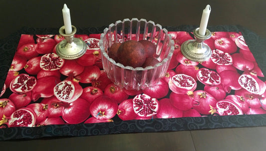 Pomegranate  Table Runner High Holidays Rosh Hashanah