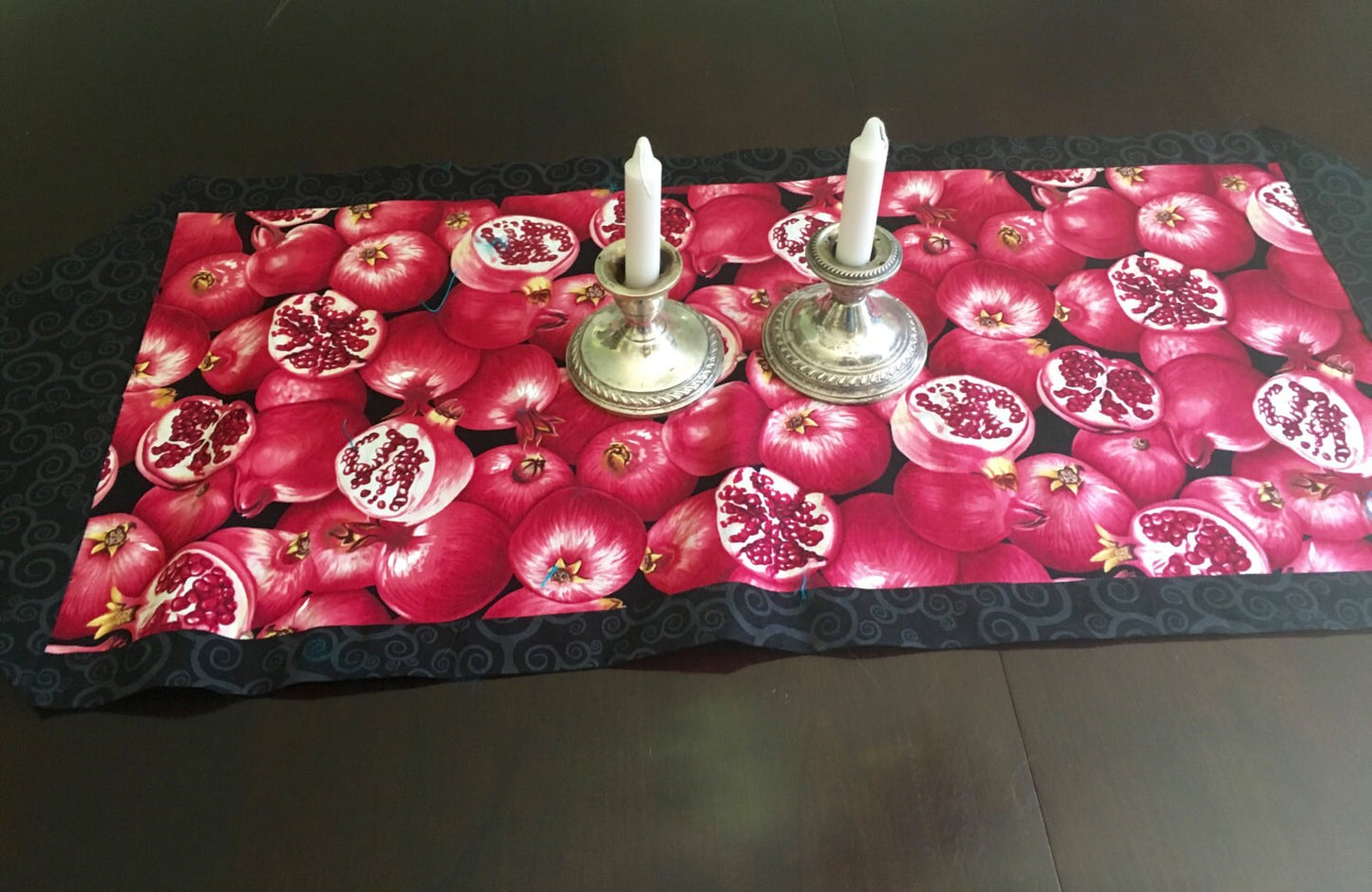 Pomegranate  Table Runner High Holidays Rosh Hashanah