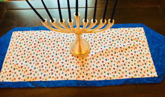 Table Runner reversible Jewish Holidays Shabbat