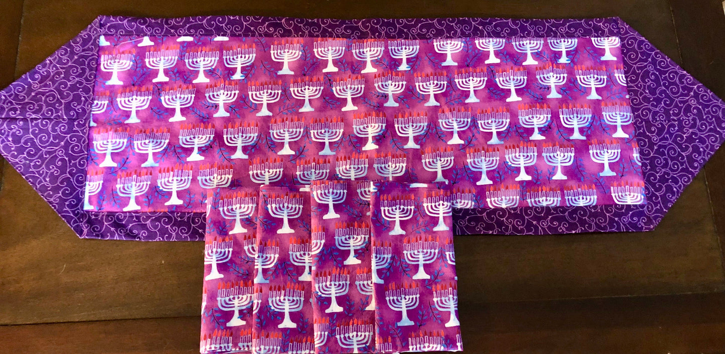 Chanukah Hanukkah Table Runner Reversible