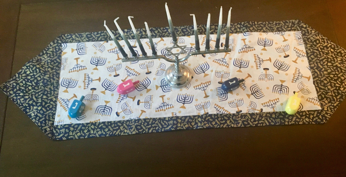 Chanukah HanukkahTable Runner Reversible