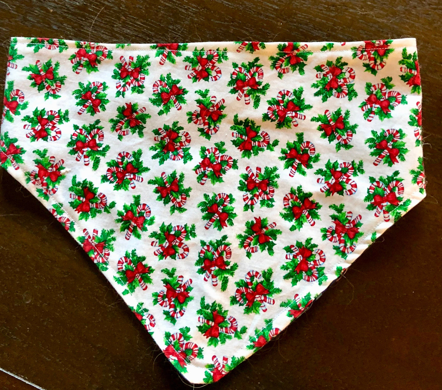 Chanukah and Christmas Dog Bandana Reversible hook and loop closure