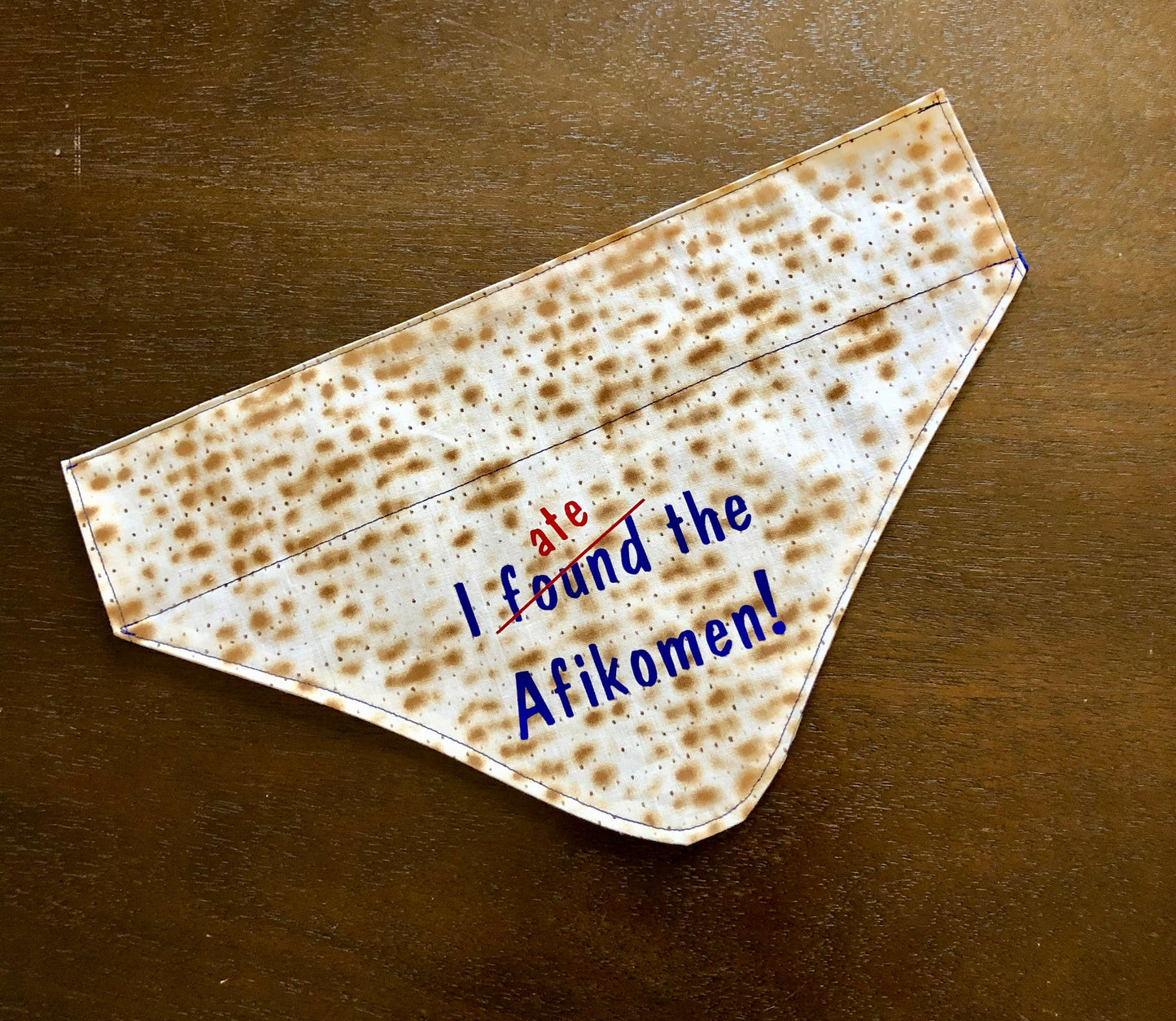 I found/ate the Afikomen!  Passover Dog Bandana Over the collar design