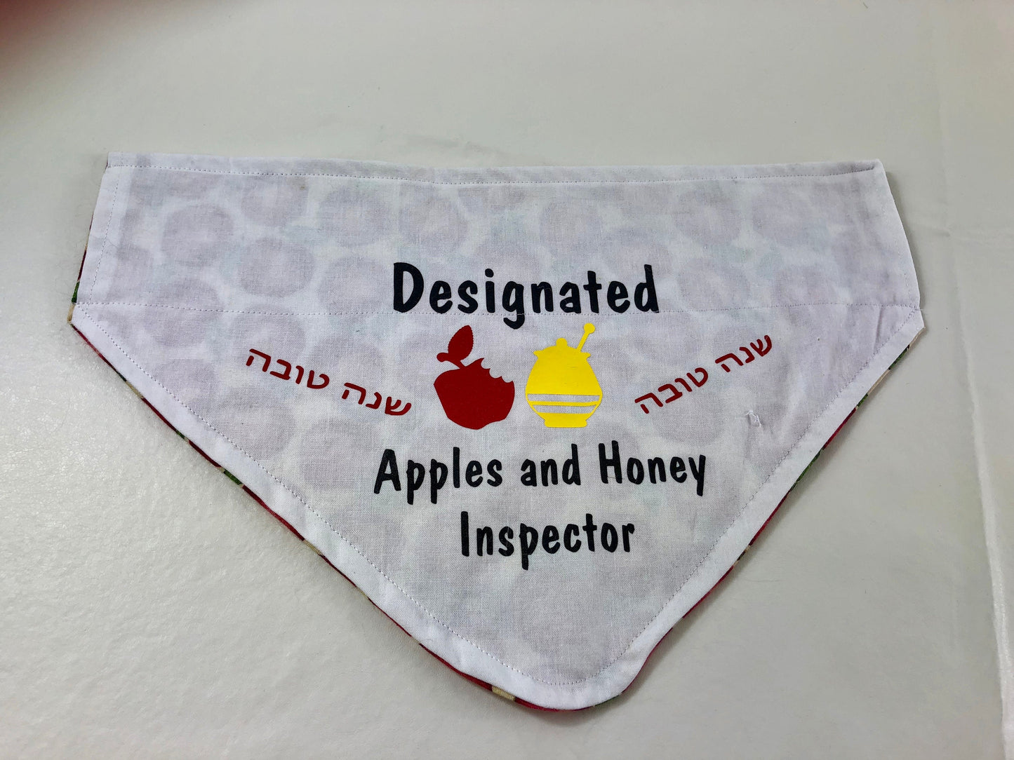 Rosh Hashanah Dog Bandana Jewish New Year  Apples and honey dog inspector