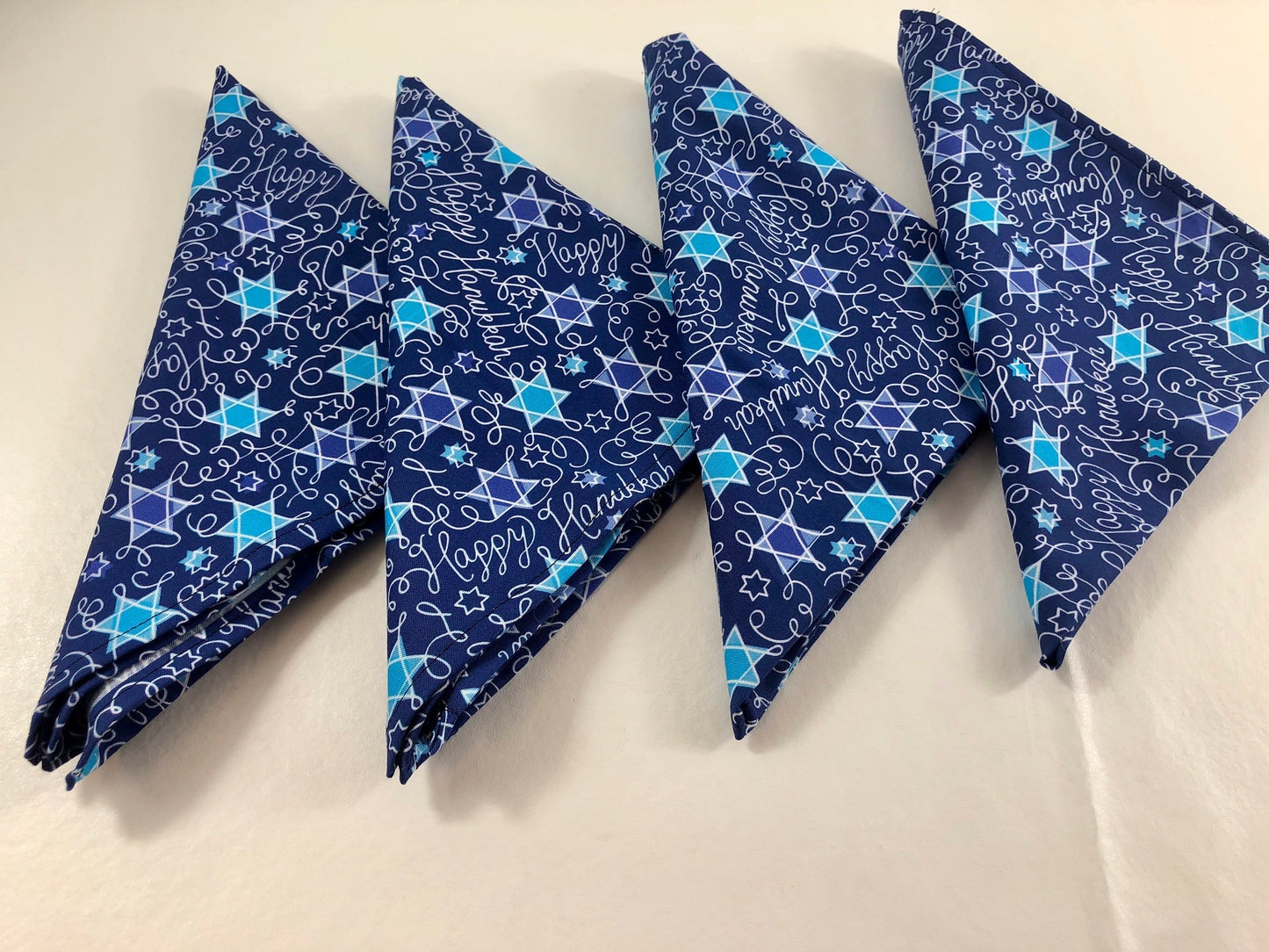 Chanukah Hanukkah fabric napkins set of 4  or 6  eco-friendly napkins 17 inch square