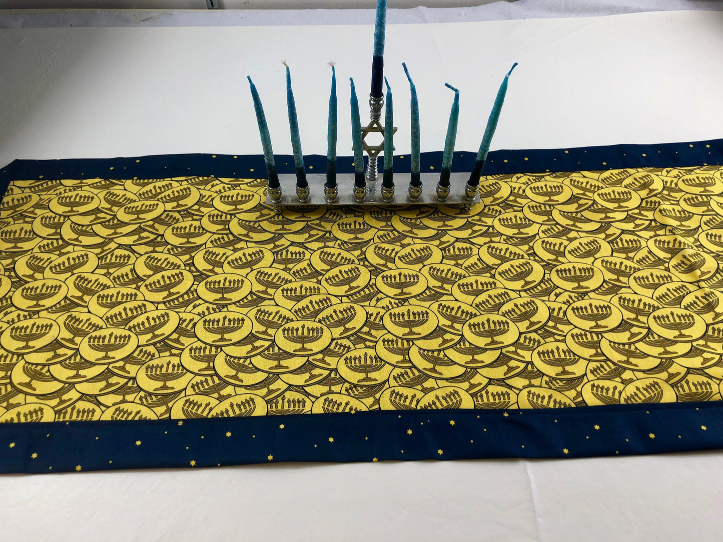 Chanukah Hanukkah Table Runner Reversible Chanukah Gelt