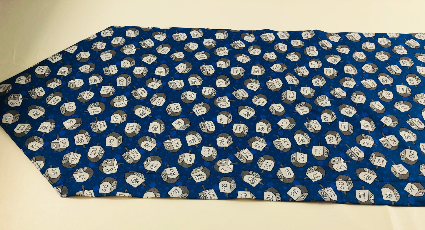 Chanukah Hanukkah Table Runner Reversible Happy Hanukkah and Jewish Stars